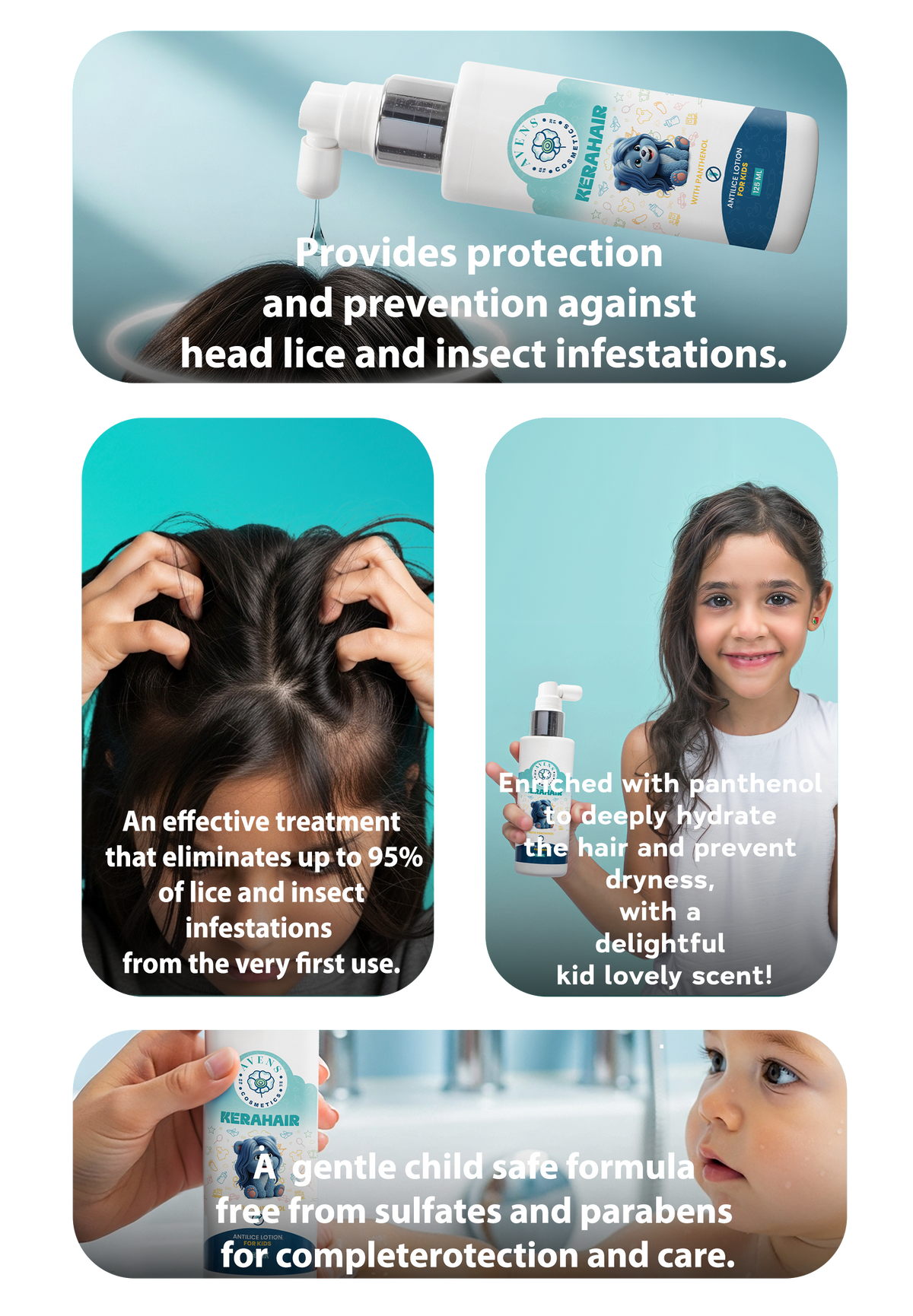 Kerahair kids -  antilice lotion (ONE + ONE FREE  )