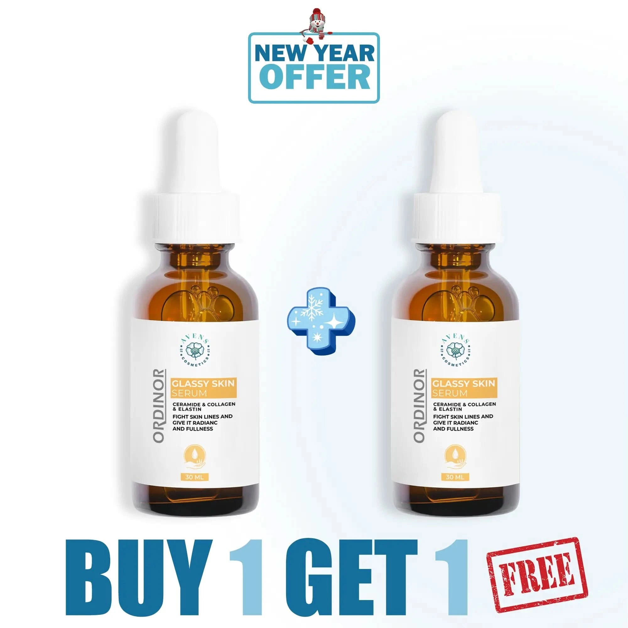 جلاسي سكين سيرم  - للتجاعيد والخطوط الدقيقة ( 1+1 هـدية )