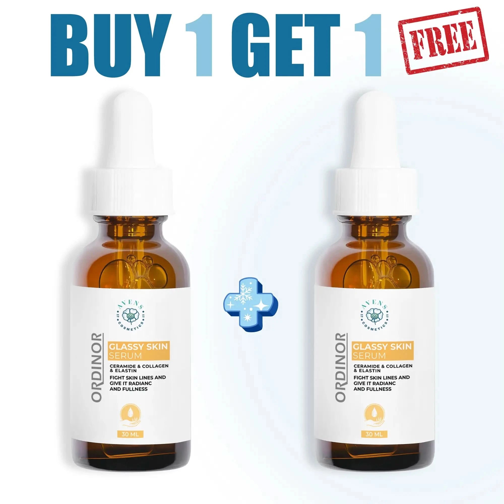 جلاسي سكين سيرم  - للتجاعيد والخطوط الدقيقة ( 1+1 هـدية )