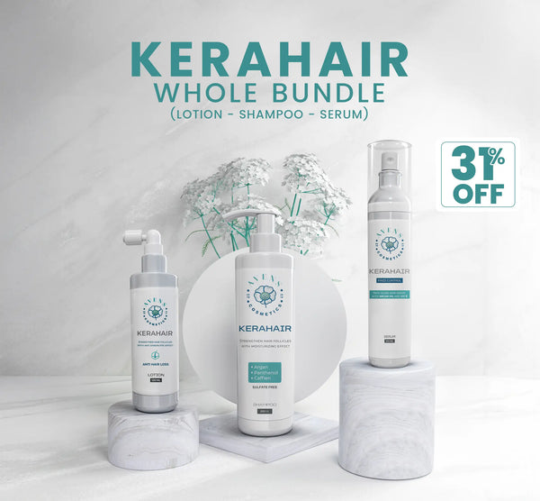KERAHAIR BUNDLE (KERAHAIR SHAMPOO + KERAHAIR LOTION + KERAHAIR SERUM)