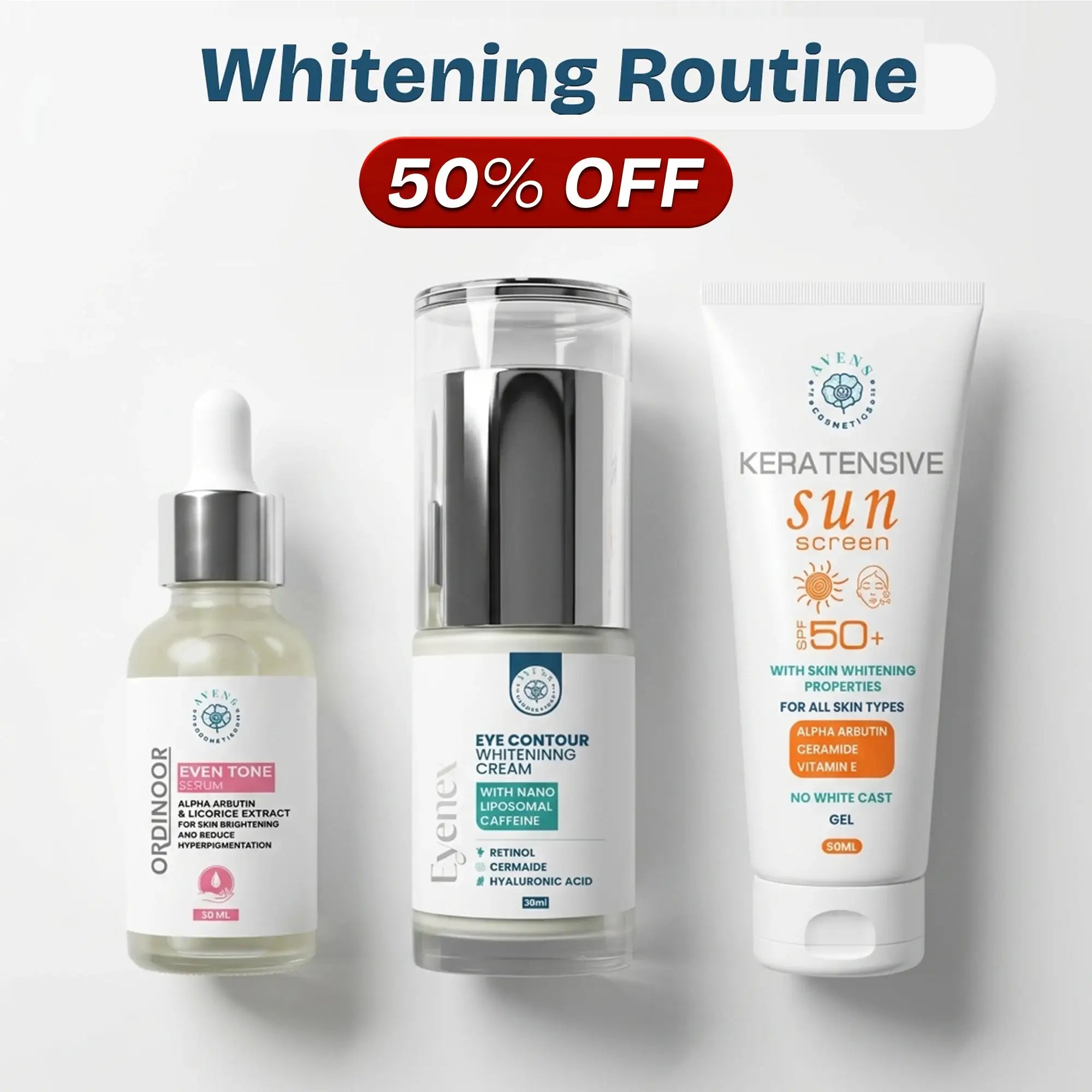 Whitening Routine (Even tone serum+Eyenex cream +Keratensive sunscreen )