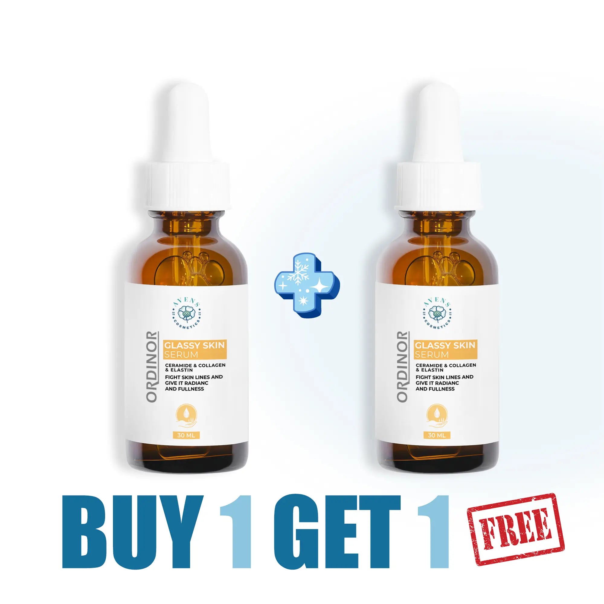 جلاسي سكين سيروم_لعلاج التجاعيد والخطوط الرفيعة.
 ( 1+1 هـدية )