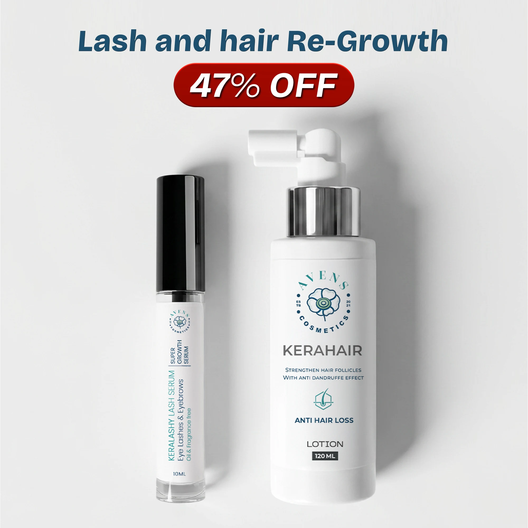 Lash and hair Re-Growth (KERA LASHY SERUM + KERAHAIR LOTION )