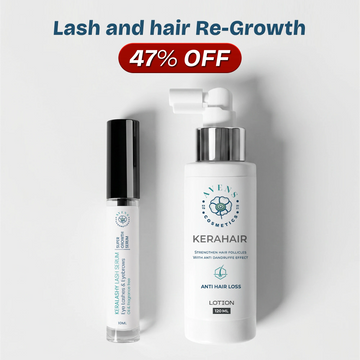 Lash and hair Re-Growth 
 (كيرالاشي سيروم + كيراهير لوشن )
