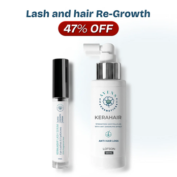 Lash and hair Re-Growth 
 (كيرالاشي سيروم + كيراهير لوشن )
