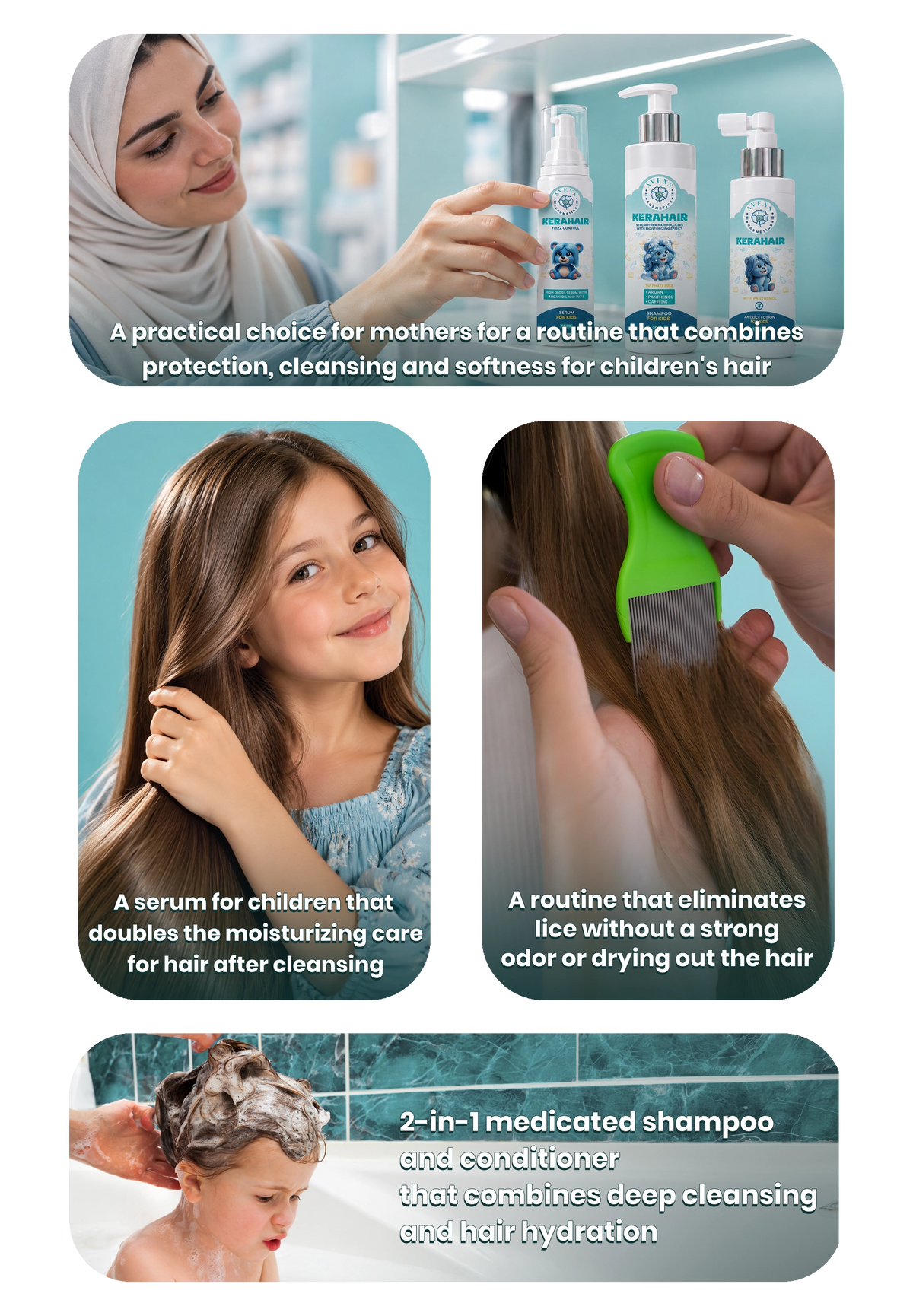 Complete Care (Anti Lice Lotion + kerahair Shampoo + kerahair Hair Serum)