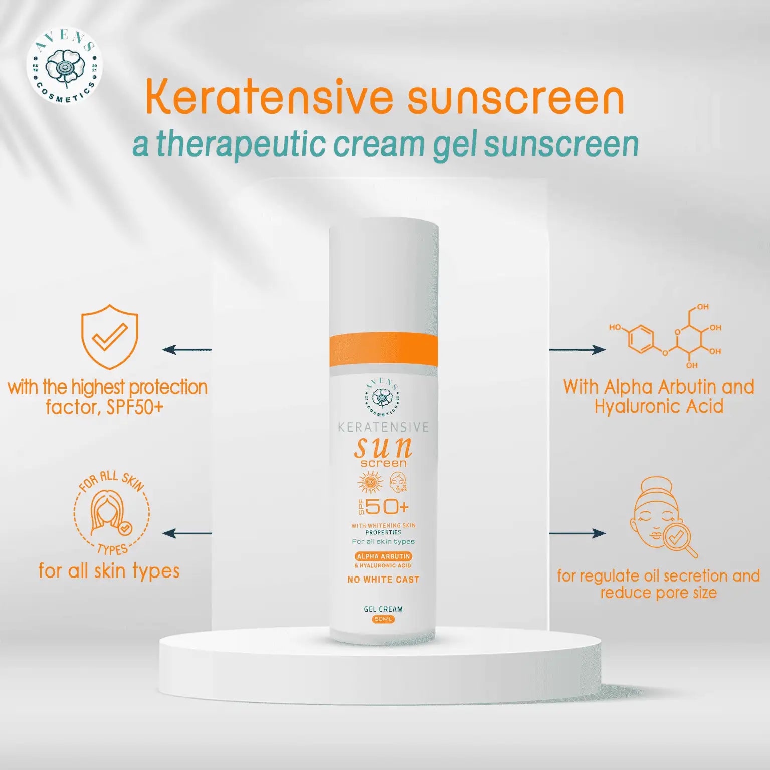 واقي شمس كيراتنسيف (ألفا أربوتين)