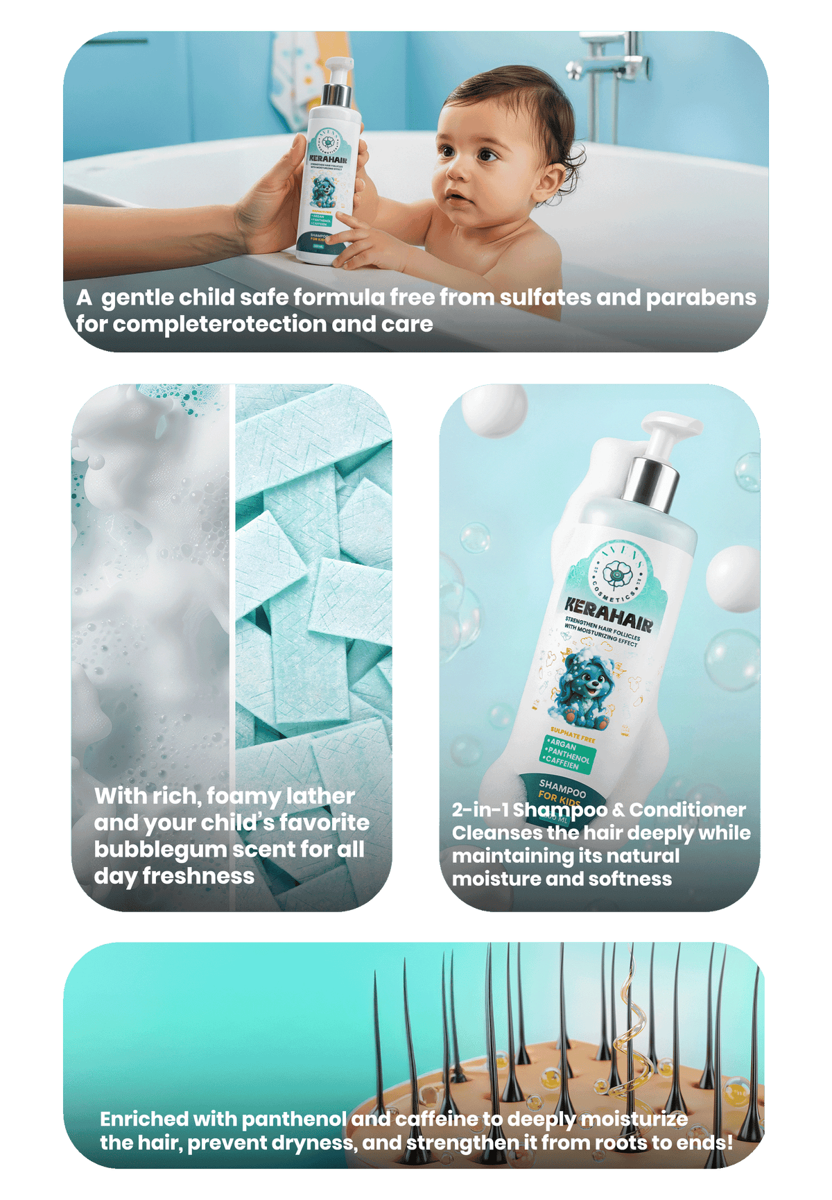 KERAHAIR SHAMPOO (FOR KIDS) (ONE + ONE FREE  )